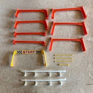 Vintage 14 Piece Eldon Slot Car Track Accessories